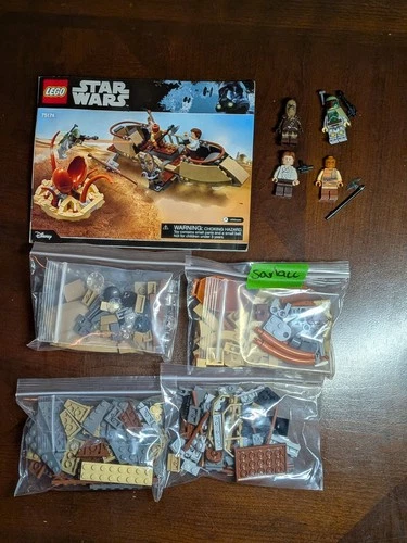 LEGO Star Wars 75174 Desert Skiff Escape Complete w Minifigures + Manual No Box