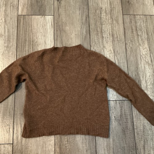 Bianco & Blu Italy Merino Wool Cashmere Brown Sweater Crew Neck Medium - Picture 5 of 8
