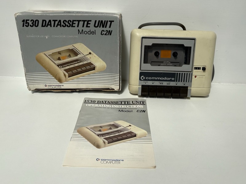 Commodore 64 Datasette Unit 1530 Model C2N Boxed & Instructions - Untested