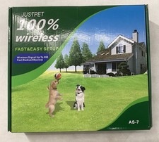 JUST PET 100 Wireless Fence Fast Easy Set Up For Dogs Over 10lb