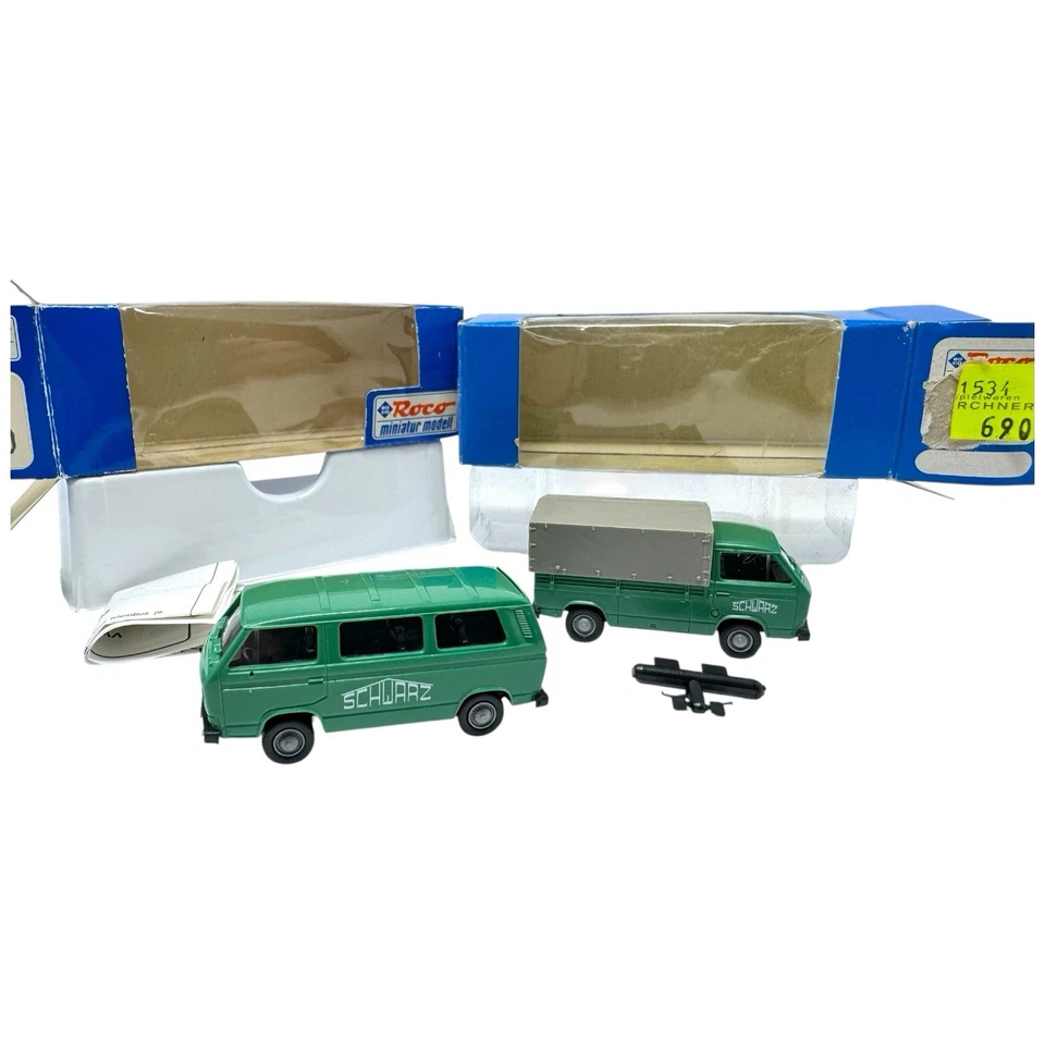 2x ROCO VW Bus SCHWARZ 1550+1534 T2 1993 1:87 H0 Modellauto INKgrafiX TOYS A332 - Bild 3 von 4
