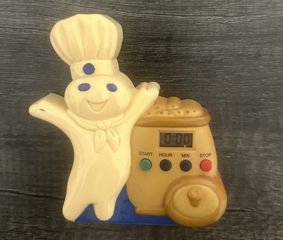 Pillsbury Doughboy 1997 Kitchen Timer Working Digital Magnet 1 Needs 1 Magnet