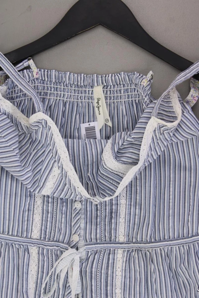 ✅ Pepe Jeans Top para damas talla 32, XS a rayas azul algodón ✅ - Imagen 2 de 4