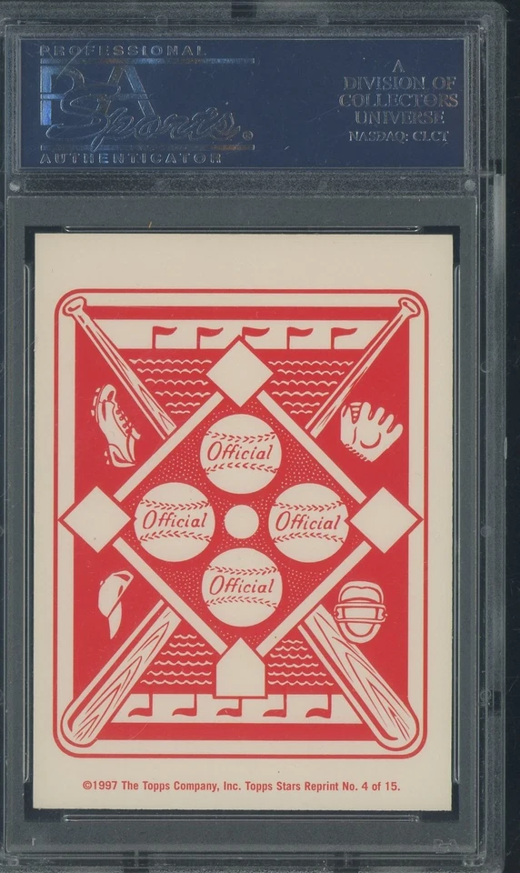 1997 Topps Stars Reprint #4 Bob Feller Indians HOF AUTO PSA 8 NM-MT - Image 2 of 2