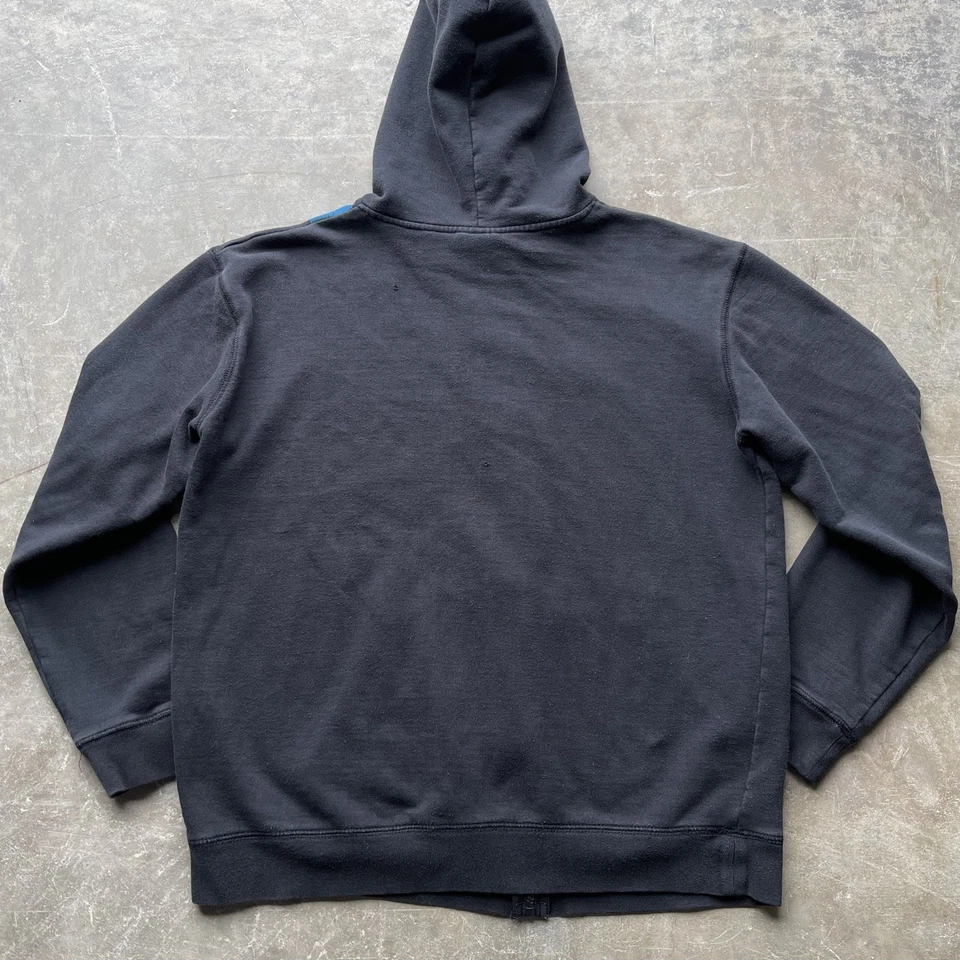 Sudadera con Capucha Fender Cremallera Completa Para Hombre Azul Medio Negro Rock n Roll Guitars Foto 4 de 4