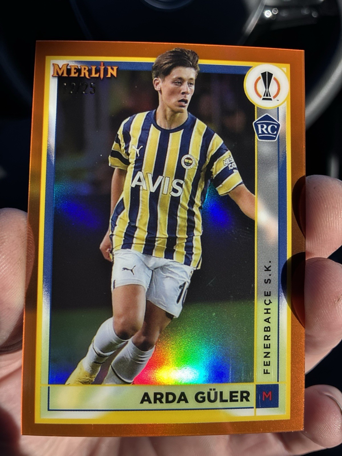 2022-23 Topps Merlin UEFA Club - Arda Guler #43 Orange Mojo Refractor /25 (RC)