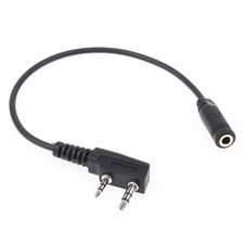 2 Pin K1 To 3.5MM Female Audio Earphone Transfer Cable For TYT For UV5R 888S