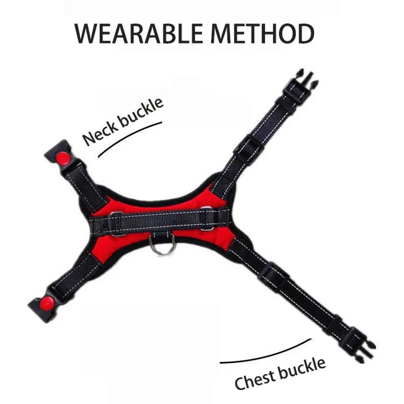 Dog Harness Quick Release Vest Pet Puppy Harness Nylon Material Breathable