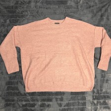Vince Camuto Sweater Womens Large Pink Zephyr Oversized Crew Neck Knit C3450230