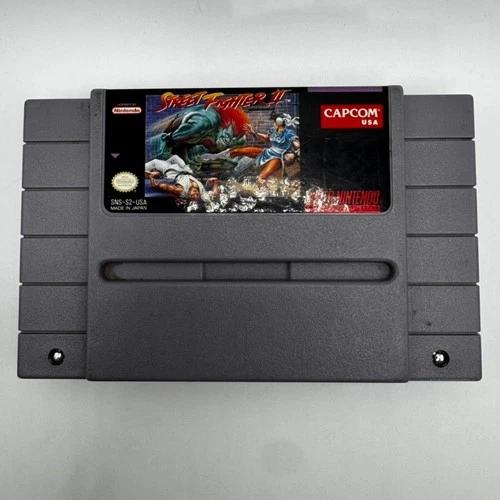 Street Fighter II Super Nintendo SNES Capcom Video Game Cartridge