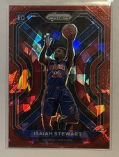 2020-21 Panini Prizm Isaiah Stewart Red Ice Prizm Rookie #254 Detroit Pistons