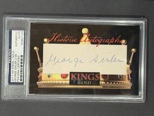 2017 Historic Autographs HA Kings GOLD George Sisler Autograph PSA/DNA Certified