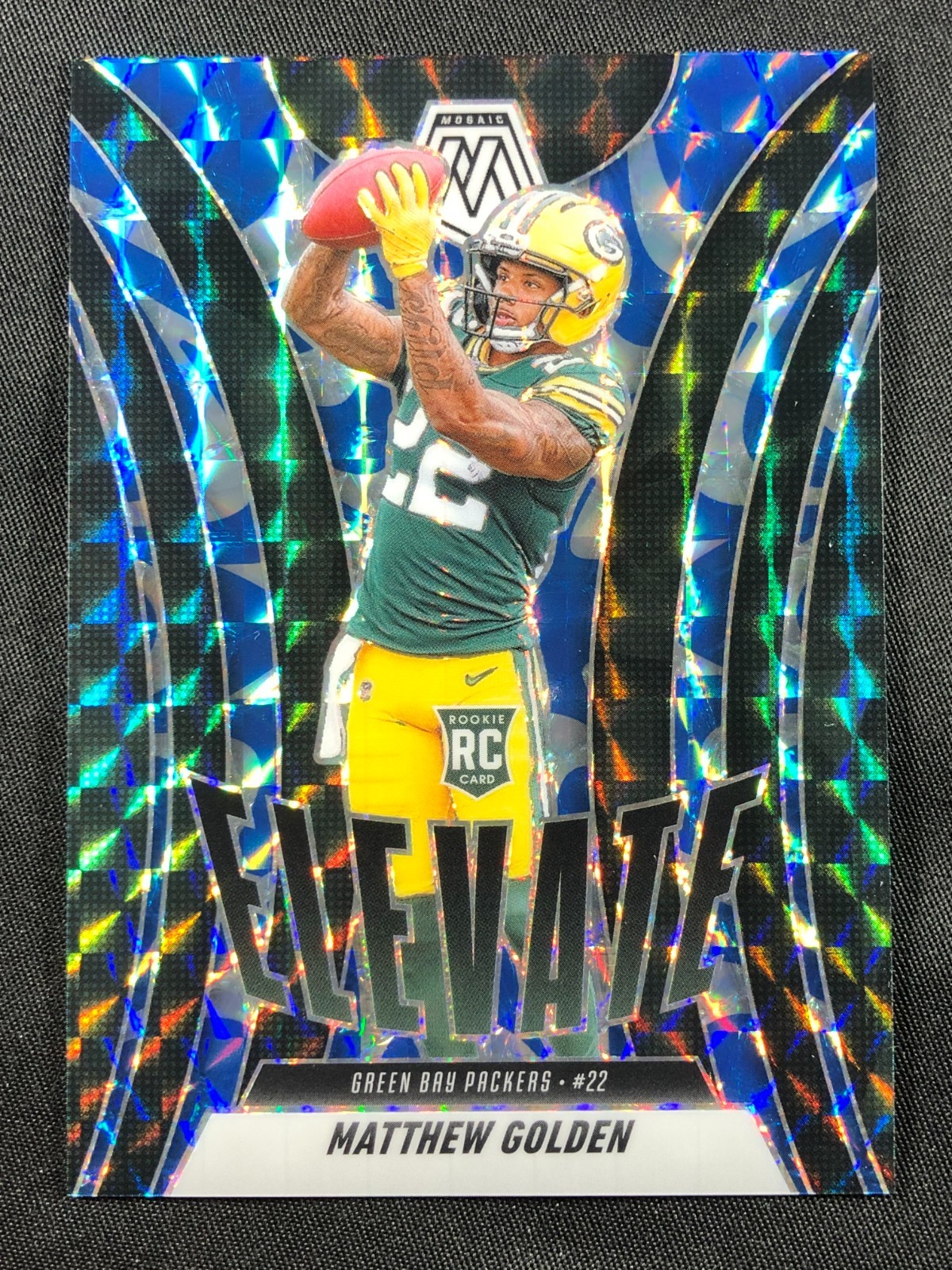 2025 Panini Mosaic MATTHEW GOLDEN Elevate! Reactive Blue Parallel! RC SP #d /99!