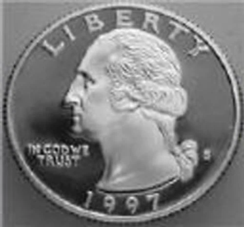 1997-S Washington Quarter 90% Silver Proof Strike Nice No Problem Coin