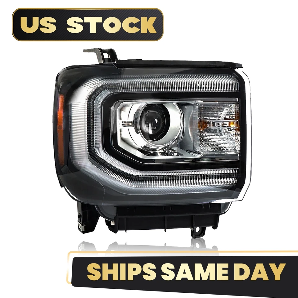 Conjunto de faros HID/Xenón con bombilla para GMC Sierra 1500 2016-2018 pasajero derecho Foto 2 de 4