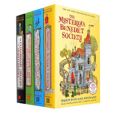 The Mysterious Benedict Society 4 Books Set Collection Deluxe Hardback NEW