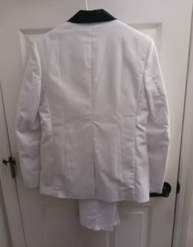 Yuan Lu Boys Tuxedo White & Black 3 Piece Suit 18Y For Kids Formal Party Wedding - Picture 7 of 7