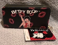 Betty Boop Wristlet Wallet New With Tags 2 Zipper Compartments Credit Card slots