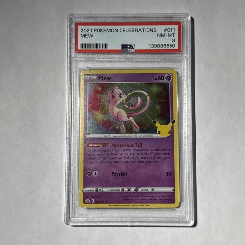 2021 POKEMON CELEBRATIONS #011 MEW PSA 8