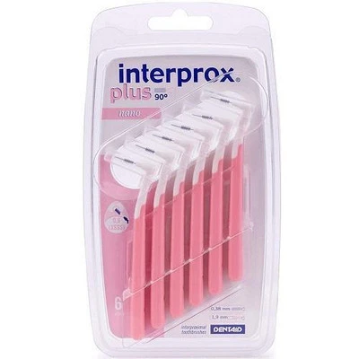 Interprox Plus Interproximal Brush Nano - Pink 0.38mm - Pack Of 6