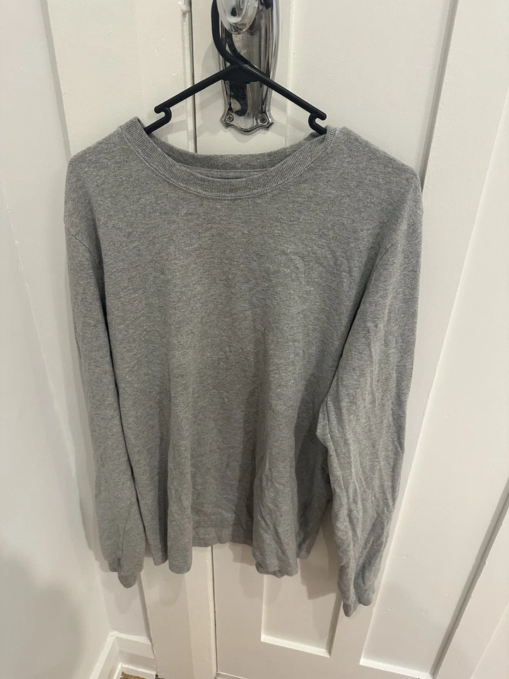 Carhartt Long Sleeve Spell Out Tee - Mint - Mens Medium - Heather Grey - image 2 of 4