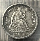 1868-S Seated Liberty half dime, ICG EF-45 details