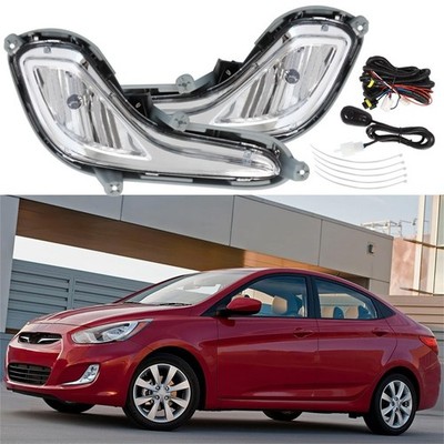 2pcs Fog Lights for 2012-2016 Accent Right Left Side Assembly Kit