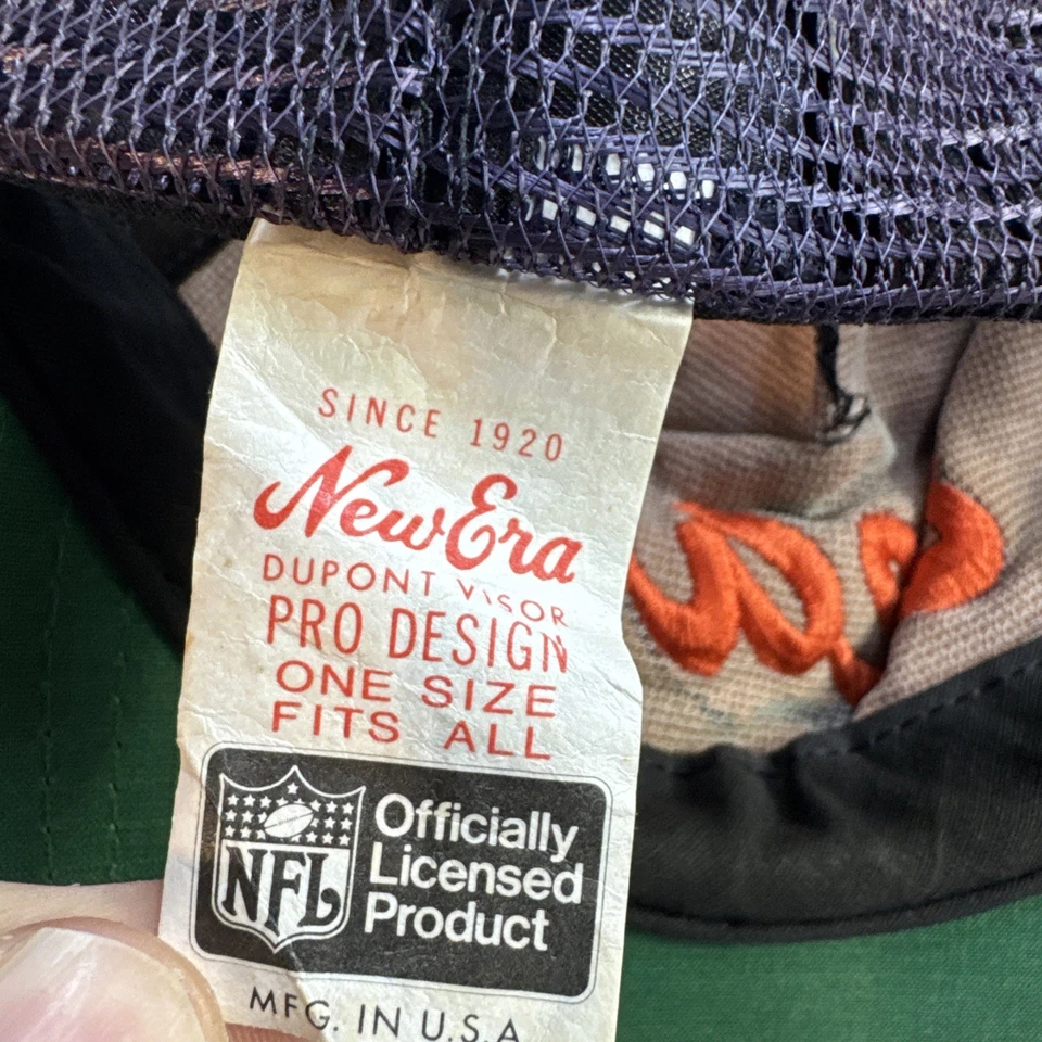 Rare!! Vintage 1960’s Chicago Bears NFL Hat By NEW ERA USA Made Embroidered VTG - Image 4 of 4