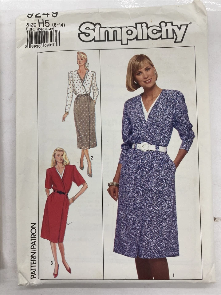 Vintage 80s Uncut Factory Folded Lot Of 2 Patterns Size 6 8 10 12 14 C19H - Image 4 of 4