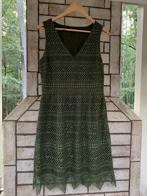 Banana Republic Sheath Dress Olive Green Church Career Work Date Size 10 |  eBay