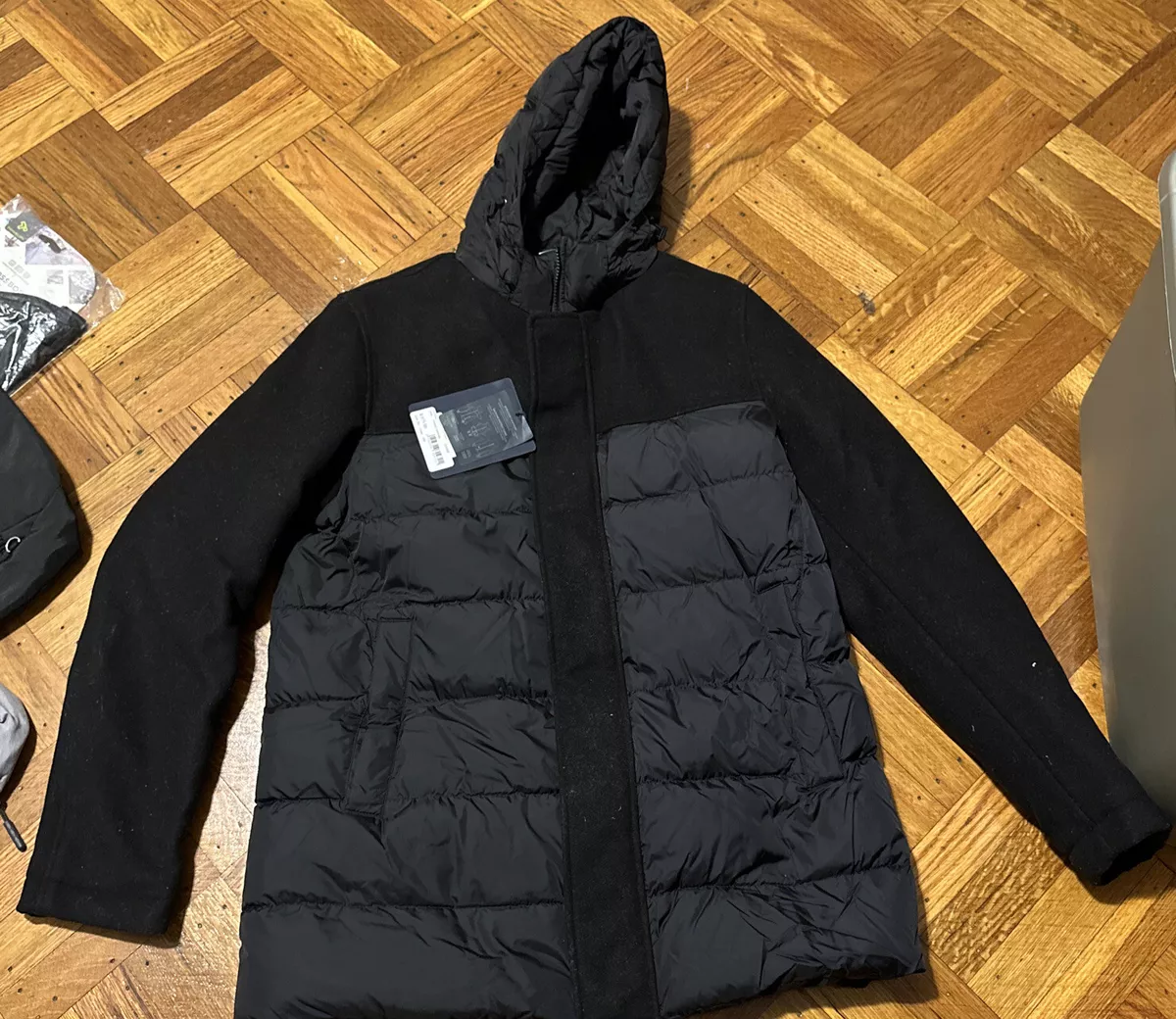 HERNO Mixed Media Down Jacket - Size 50 Black $875 😃😃