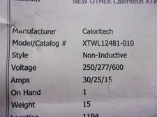 NEW Caloritech XTWL12481-010 Liquid Sensing Thermostat  *FREE SHIPPING*