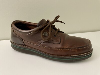 Hush Puppies The Body Shoe Men's 7.5 W Walking Oxford Brown Leather Casual Shoes