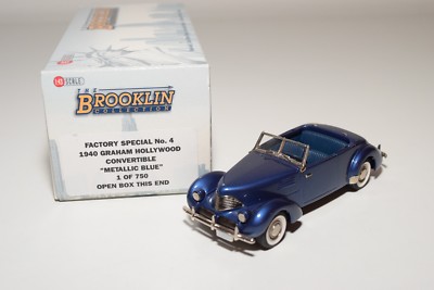 Brooklin N°4 – Graham Hollywood Convertible Bleu Métallisé – 1/43, édition Limitée 750 Ex, Neuve