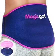 Magic Gel Ice Pack for Back Pain Relief | 2 Pack Reusable Lower Back Wrap for Ho