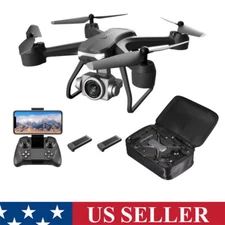 RC Drone 4k HD Wide Angle Camera WIFI FPV Drone Quadcopter + 2 Battery US STOCK