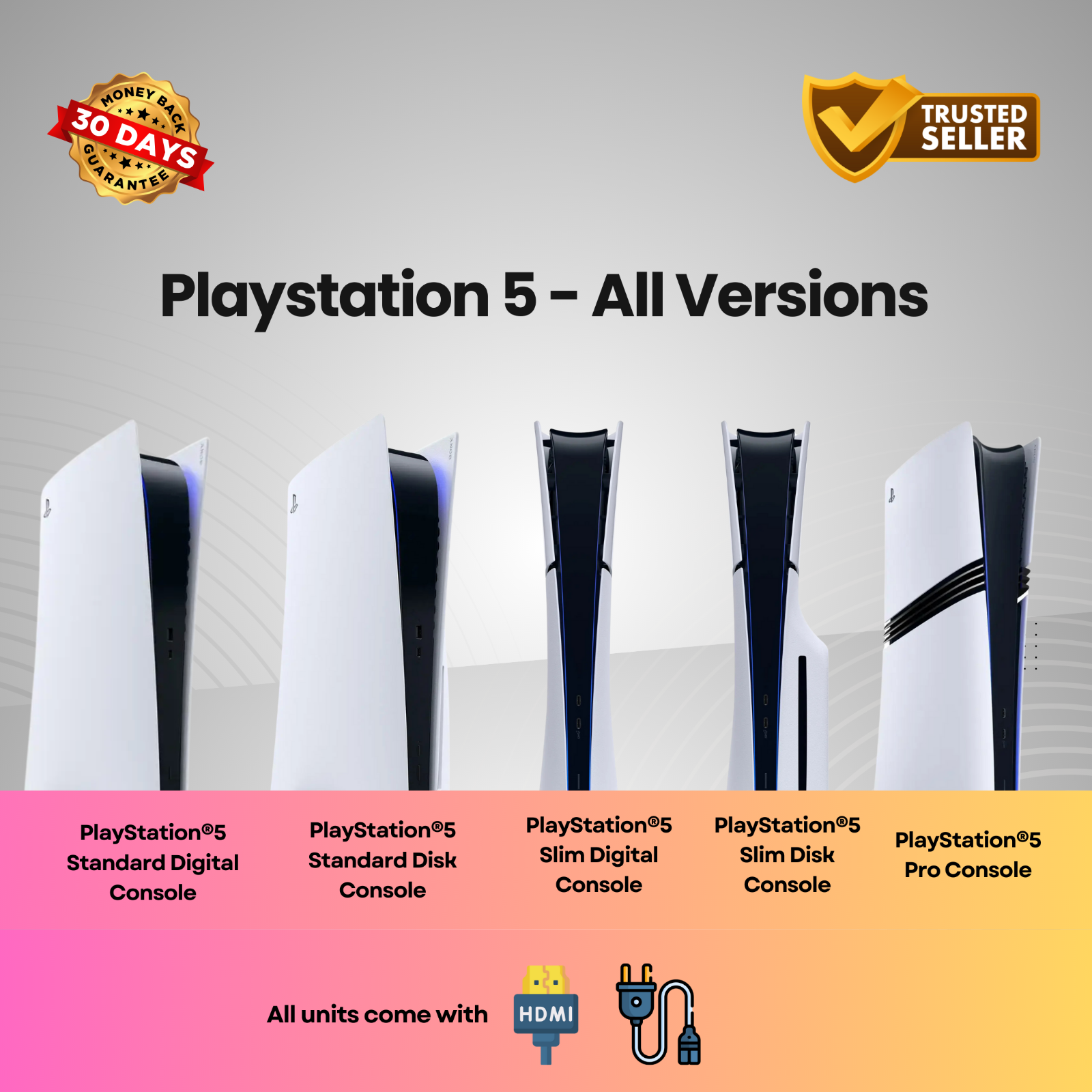 PS5 Console/PlayStation 5 Console Standard/Slim/Pro/Disc/Digital, GOOD CONDITION-image
