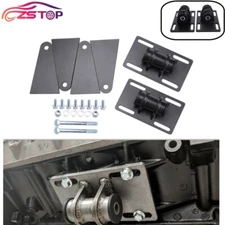 For LS Swap Conversion 5.3L Universal Adjustable Swap Mounts Weldable Cut Black