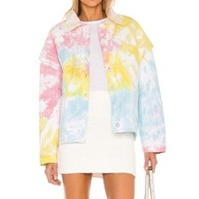 Nwt Loveshackfancy Adelade Pastel Rainbow Radial Tie Dye Jacket Size Xs