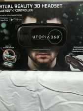 NEW Retrak Utopia 360 VR Headset 3D Virtual Reality  Bluetooth Controller