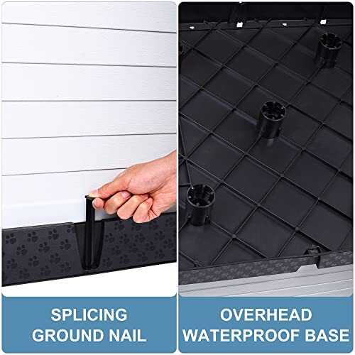 Elevon Plastic Dog House Insulated Doghouse Puppy Shelter Water