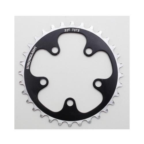 Plateau route 32dts Stronglight pour réparer un pédalier triple 9 et 10v noir
