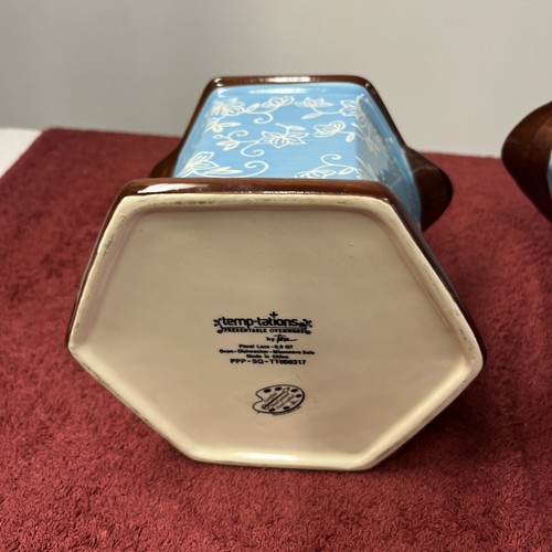 Temptations Floral Lace Blue 1.8qt & 0.9qt Canister Set Cookie Jar - Picture 20 of 20
