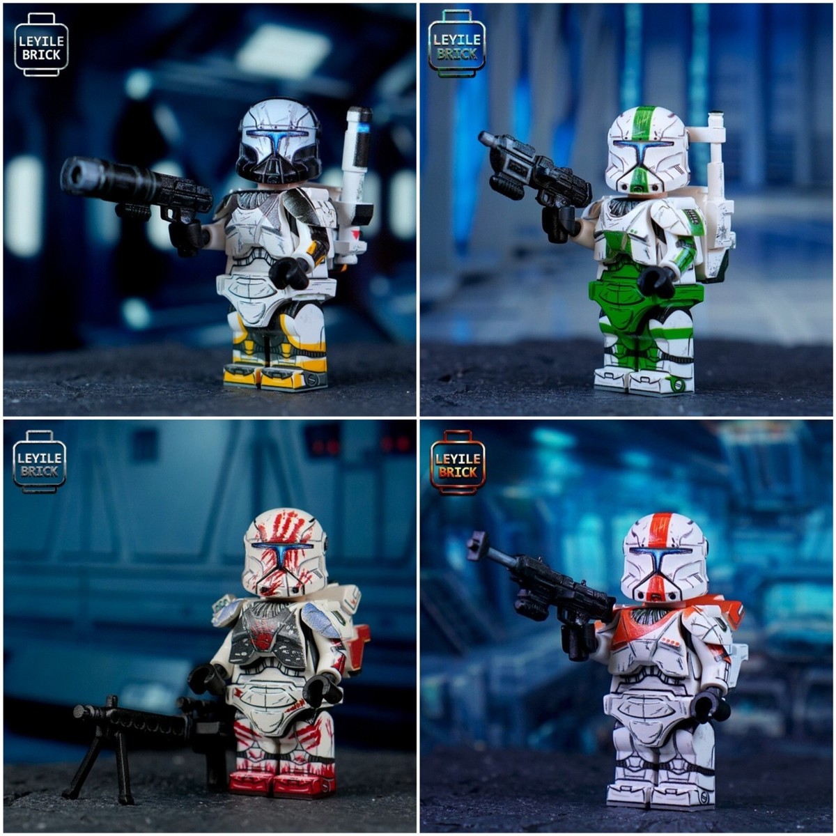 Leyile Delta Squad Custom Printed Minifigures & Accessories -Pick