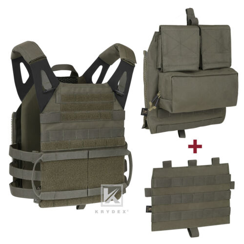 KRYDEX JPC 2.0 Jump Plate Carrier & MOLLE Panel & Zip-on Back Pack Ranger Green - Picture 1 of 11