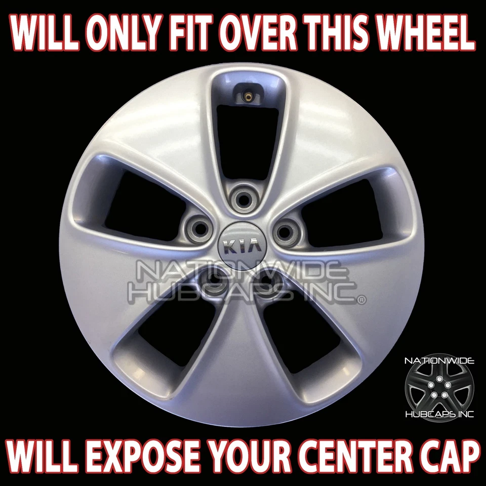 4 cubiertas de rueda NEGRAS 16" para tapacubos KIA SOUL 2014-16 cubiertas de llanta para llantas de aleación Foto 2 de 4