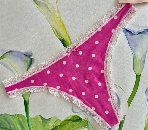 Victoria's Secret LACE Trim COTTON NYLON THONG Panty PANTIES U pick XS S M L NEW - Picture 15 of 24