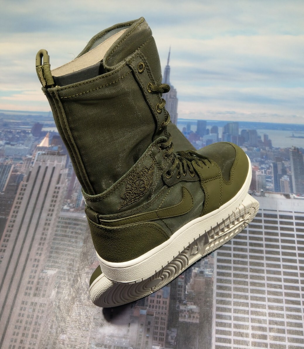 Nike Womens Air Jordan 1 Explorer XX Olive Canvas/Phantom Size 5