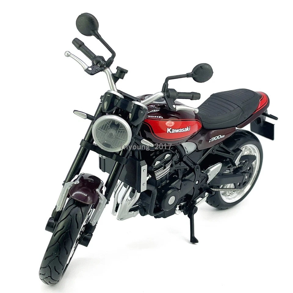 1:12 2018 Kawasaki Z900RS modelo de motocicleta diecast modelo de exhibición de motocicleta rojo Foto 3 de 4