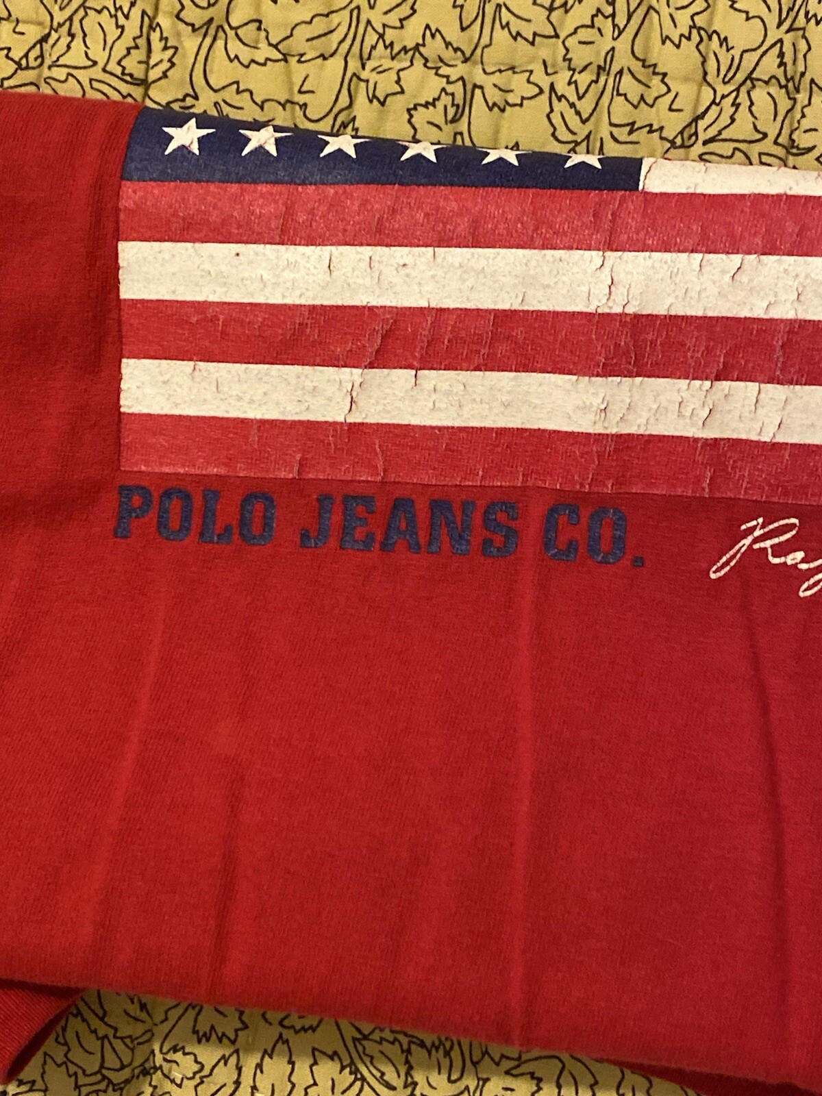 Polo Ralph Lauren Jean Flag Banner T Shirt Pair Vinta… Gem